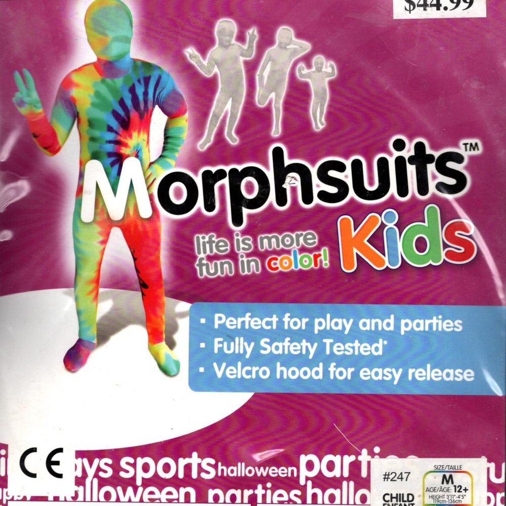 Rainbow Peace Morphsuits Kids M 3`5``- 4`5``